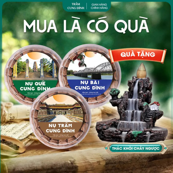 Alternative view of Combo Trầm Hương Phú Quý, gồm 3 Hộp Nụ Trầm + Nụ Quế + NỤ Bài, nụ sạch giá tận xưởng, mùi thơm dịu nhẹ